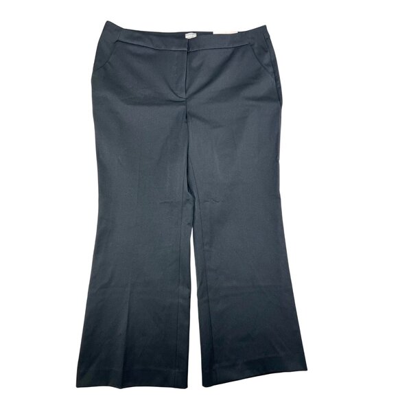 Chicos Womens So Slimming Black Trousers Mid-Rise Straight Fit Size 16P 3P - Picture 2 of 12